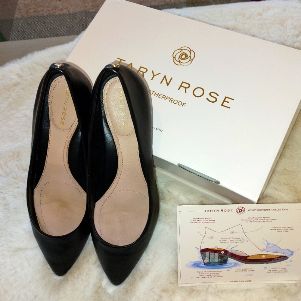Taryn Rose Naomi Sheep Nappa Black Heels